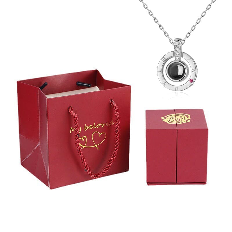 Presente Rosa Box "Eu Amo Você" em 100 Idiomas