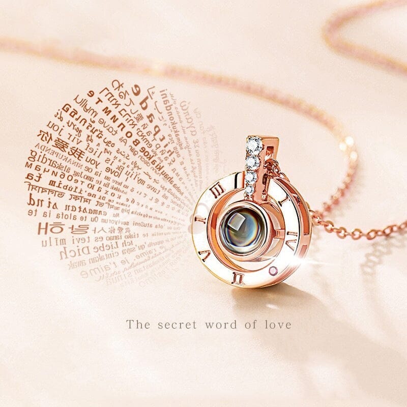 Presente Rosa Box "Eu Amo Você" em 100 Idiomas